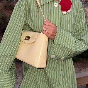 Rodebjer sunshine shirt in green stripe. Size S.